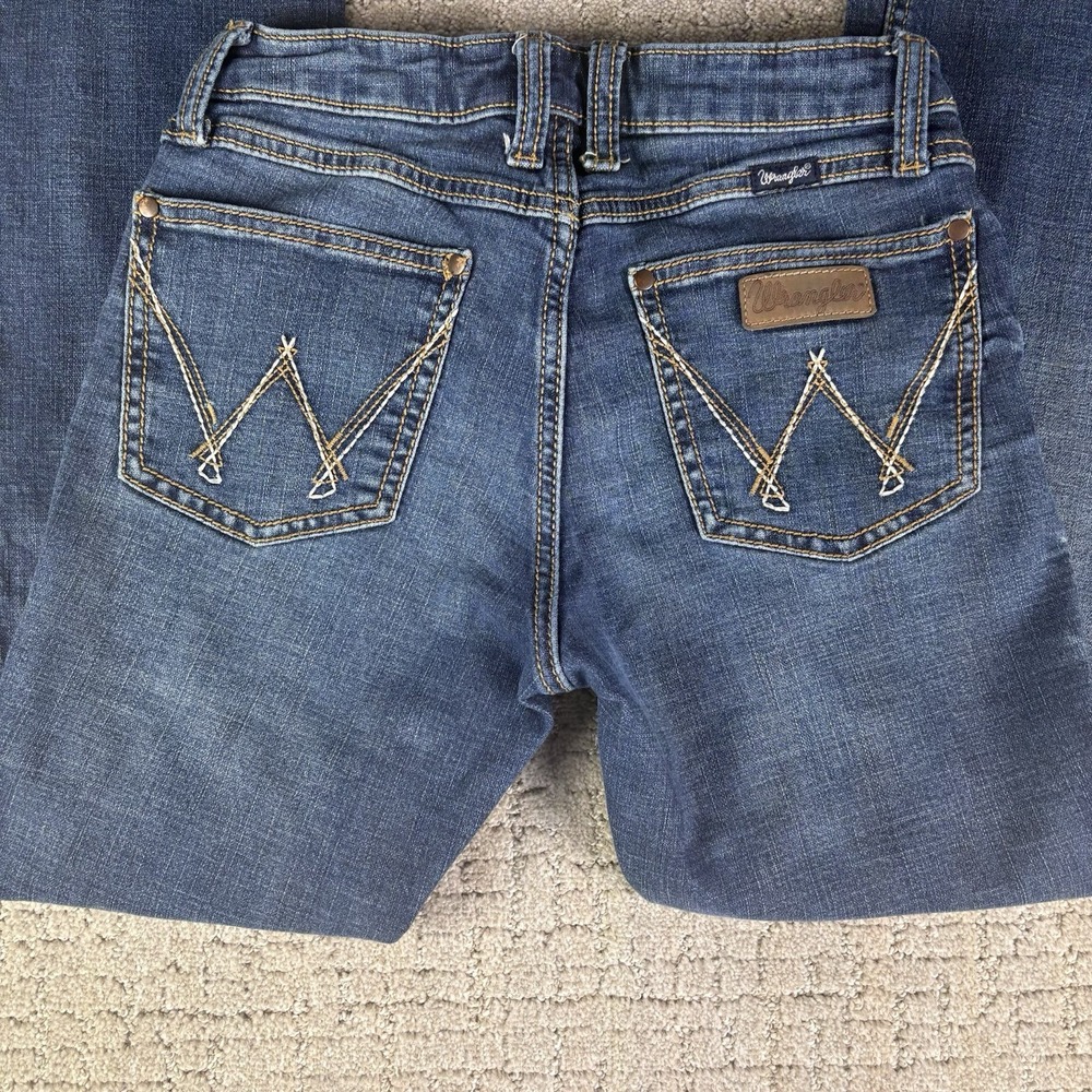 Wrangler Retro Mae Mid Rise Bootcut Jean Size~ 3X 32 Cowgirl Rodeo Pink Stitch